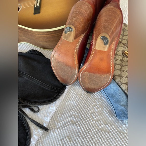 FRYE | Brick Red Heeled Boots - Picture 6 of 8